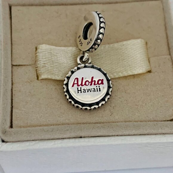 🧜🏾♀️🎀Pandora Pineapple Flowers Charm Aloha Hawaii Aloha Charm - Picture 3 of 4